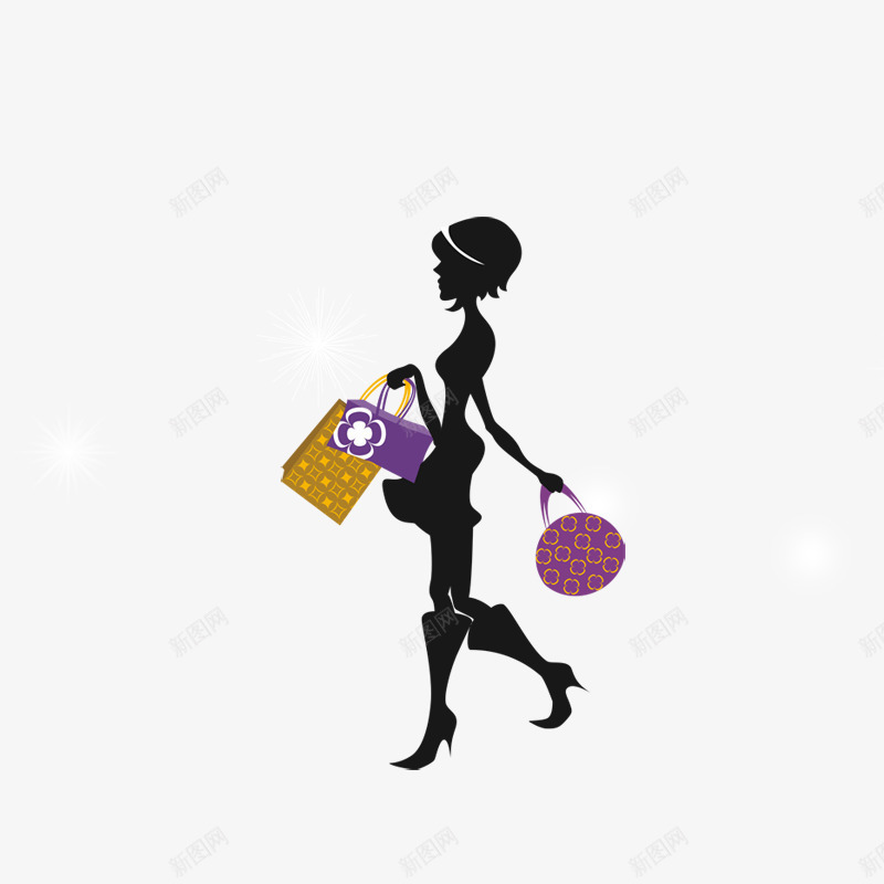 妇女节png免抠素材_新图网 https://ixintu.com 38妇女节 元素 卡通人物 女人节元素 妇女节素材 装饰 购物