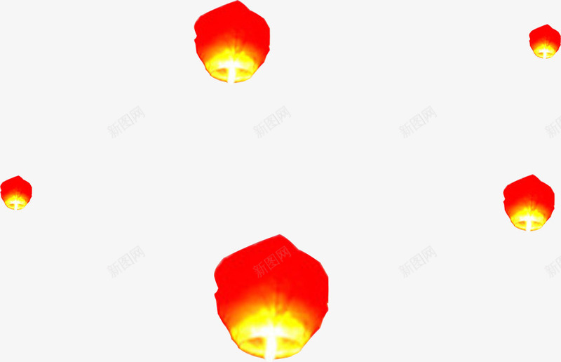 节日放飞红色孔明灯png免抠素材_新图网 https://ixintu.com 孔明灯 放飞 红色 节日