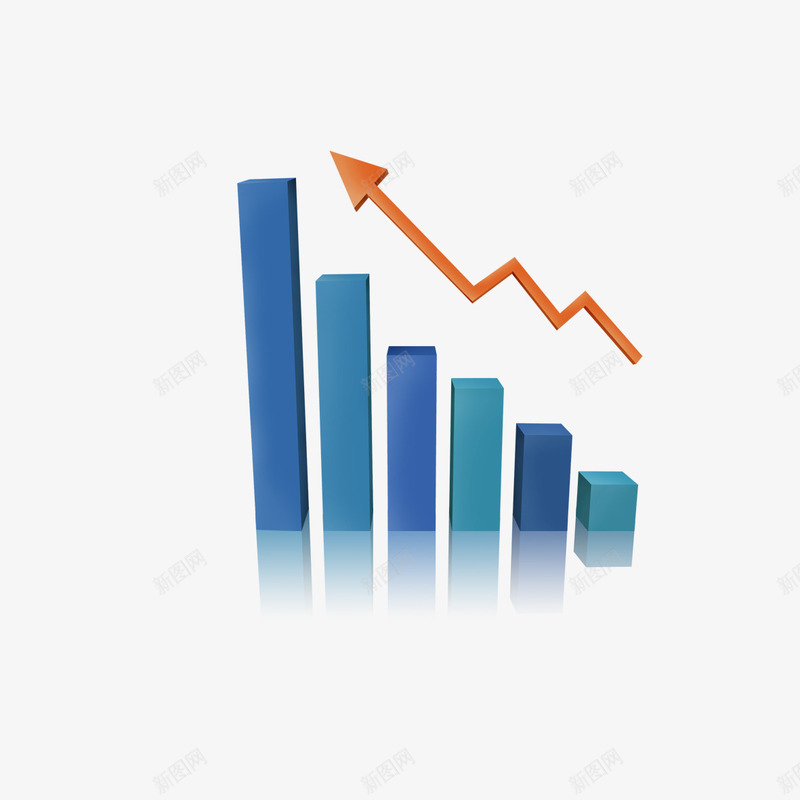 上升的立体数据表psd免抠素材_新图网 https://ixintu.com 上升 数据图 数据表 立体