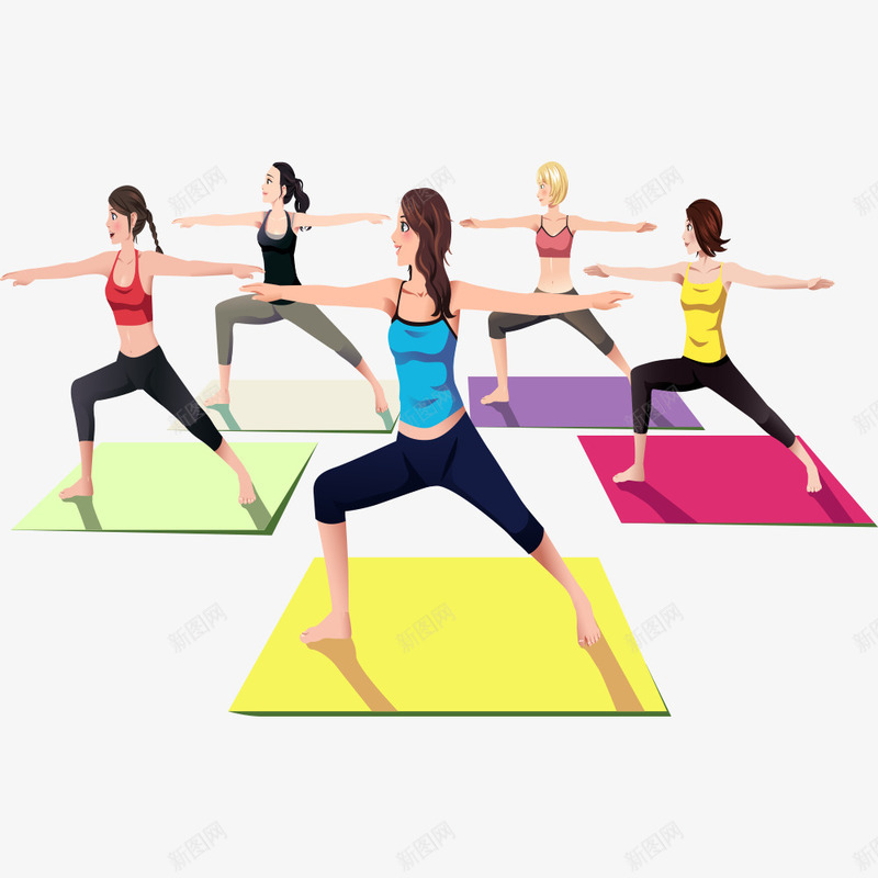 女性瑜伽卡通形象矢量图eps免抠素材_新图网 https://ixintu.com 做瑜伽的女性 健身 动作 卡通 形象 瑜伽 瑜伽动作 瑜伽形象 运动 矢量图