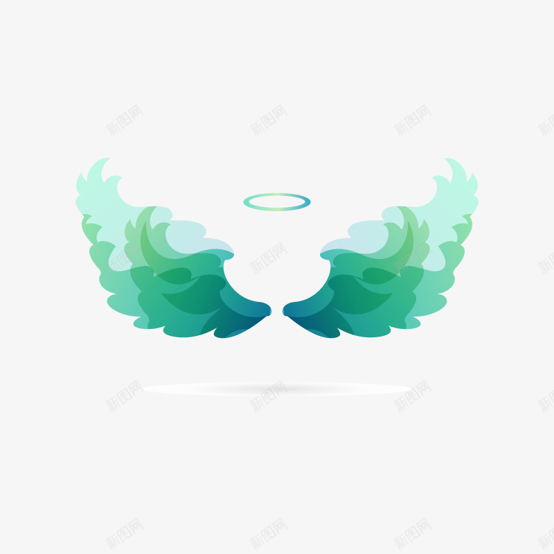 绿色翅膀天使光环水彩矢量图ai免抠素材_新图网 https://ixintu.com 天使与魔鬼 矢量图 绿色天使光环和翅膀矢量素材天使光环翅膀水彩天使之翼神话绿色 翅膀翼