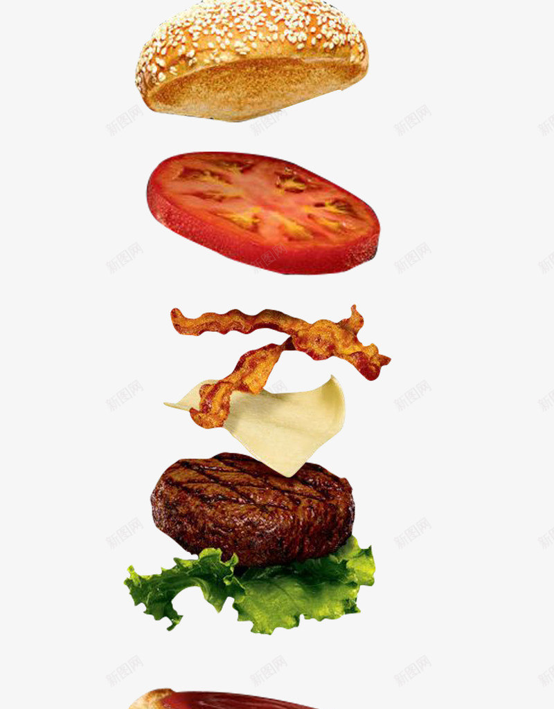 汉堡食材素菜绿色png免抠素材_新图网 https://ixintu.com 汉堡 绿色 食材