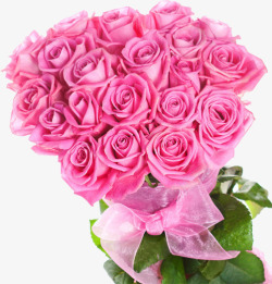 粉色浪漫唯美玫瑰花束素材