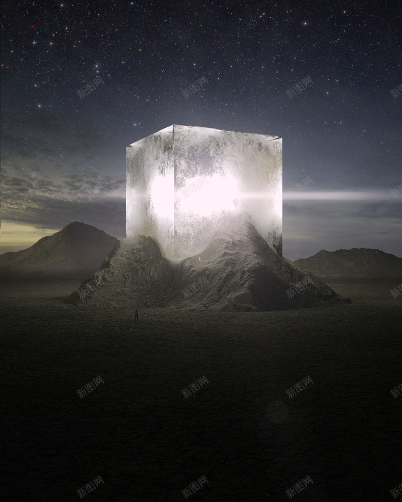 现在科技下的星空png免抠素材_新图网 https://ixintu.com 光 山 星空 沙漠 科技