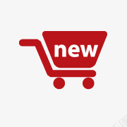 新品促销标签图标png_新图网 https://ixintu.com 促销 推车 新品 标签 红色