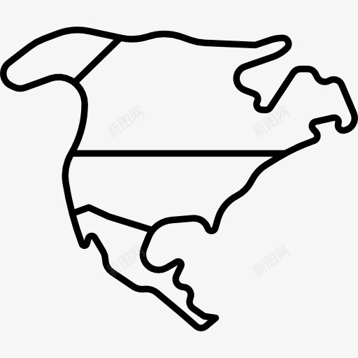 北美洲图标png_新图网 https://ixintu.com 加拿大 地图 地图和国旗 地理 墨西哥 美国