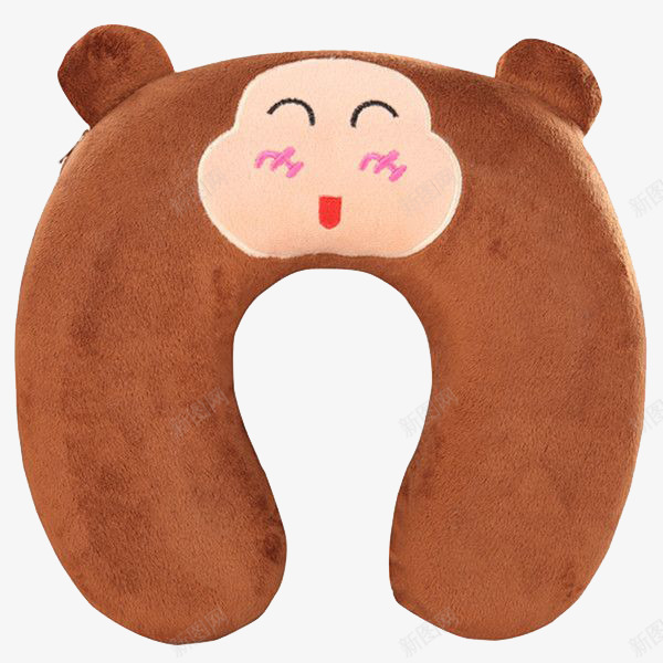 咖啡色猴子u型枕png免抠素材_新图网 https://ixintu.com u型枕 动物u型枕 咖啡色 猴子