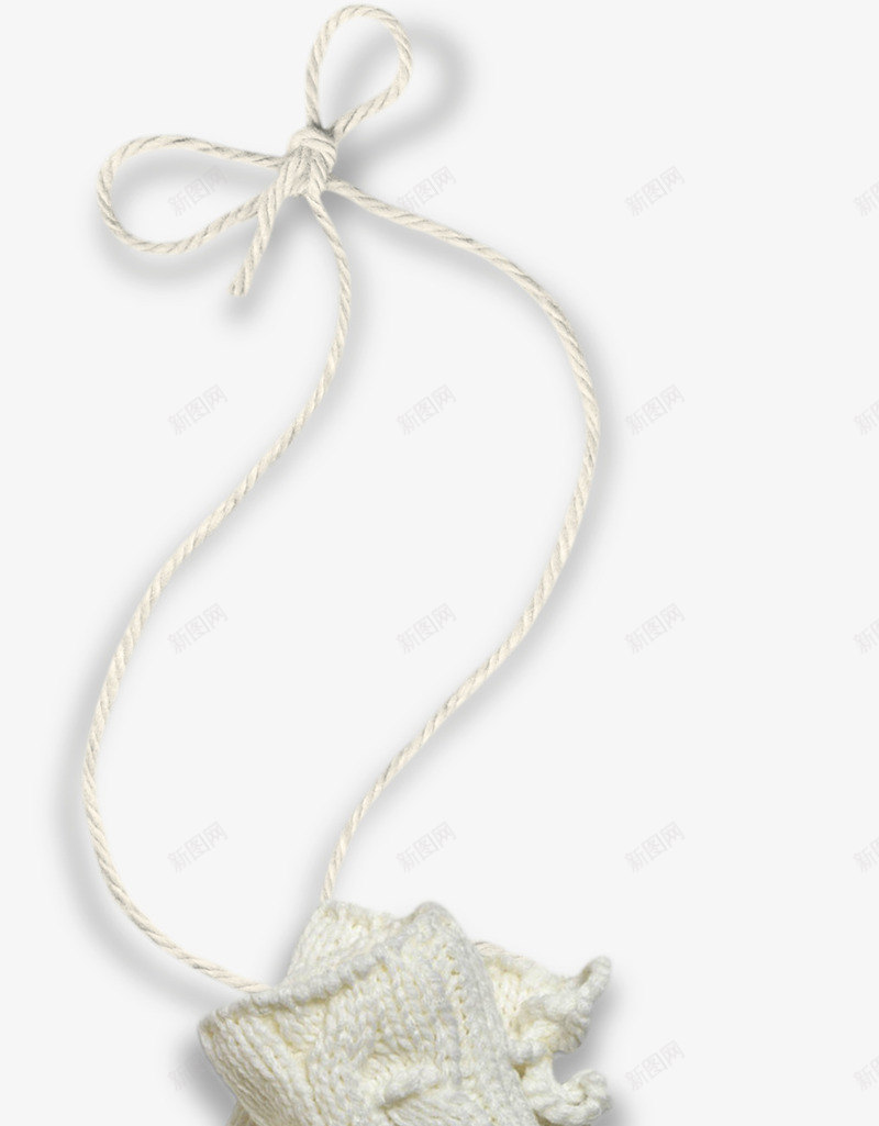 手套png免抠素材_新图网 https://ixintu.com 冬季 手套 手织品 服饰 蝴蝶结