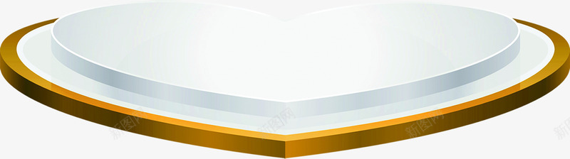 金色边框爱心舞台png免抠素材_新图网 https://ixintu.com 爱心 舞台 边框 金色