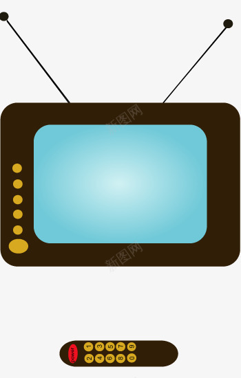 电视机与遥控器png免抠素材_新图网 https://ixintu.com 图像 新闻 电器