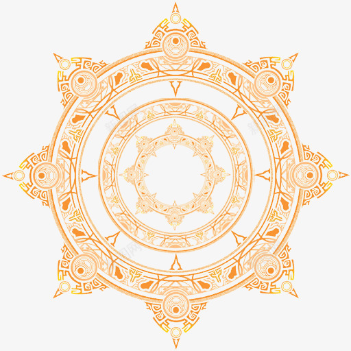 黄色魔法阵花纹海报背景png免抠素材_新图网 https://ixintu.com 海报 背景 花纹 魔法 黄色