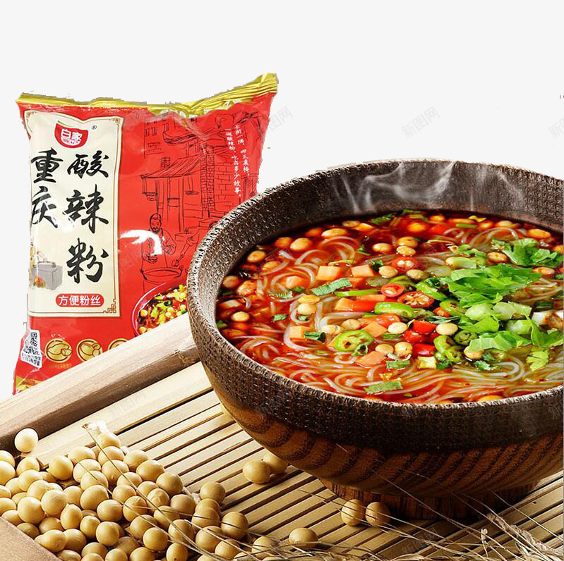 重庆酸辣粉png免抠素材_新图网 https://ixintu.com 产品实物 泡面 酸辣粉 重庆