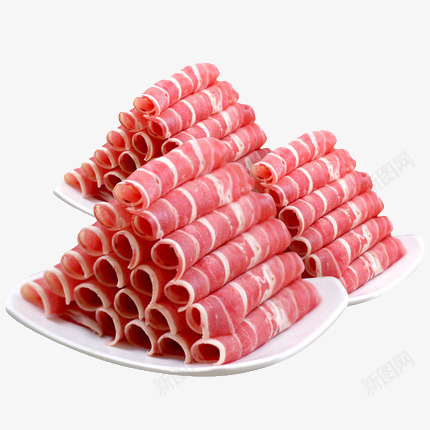 一盘火锅食材羊肉片png免抠素材_新图网 https://ixintu.com 涮肉 火锅 羊肉 羊肉卷 肥羊 食材