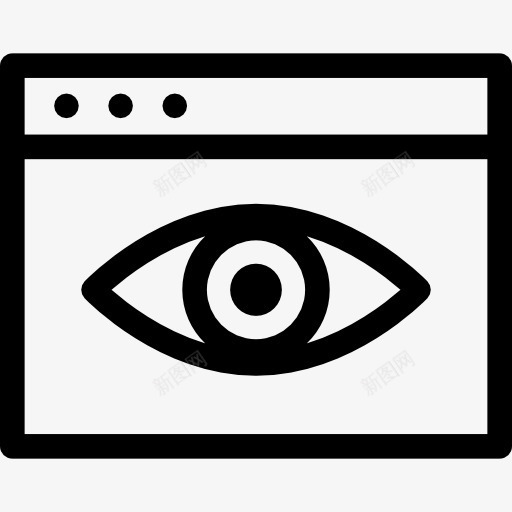 视觉标图标png_新图网 https://ixintu.com 互联网接口 浏览器 眼 网站 网页