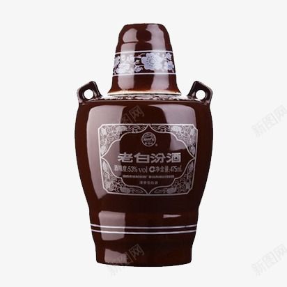 老白汾酒png免抠素材_新图网 https://ixintu.com 中国名酒 产品实物 国产白酒 坛装白酒 老白汾酒