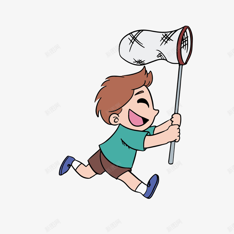 卡通手绘捉蝴蝶矢量图eps免抠素材_新图网 https://ixintu.com png免抠图 创意 卡通 奔跑 小男孩 开心 手绘 正太 矢量图 蝴蝶