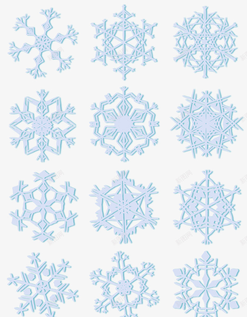 晶莹雪花元素png免抠素材_新图网 https://ixintu.com 元素 免扣 素材 艺术