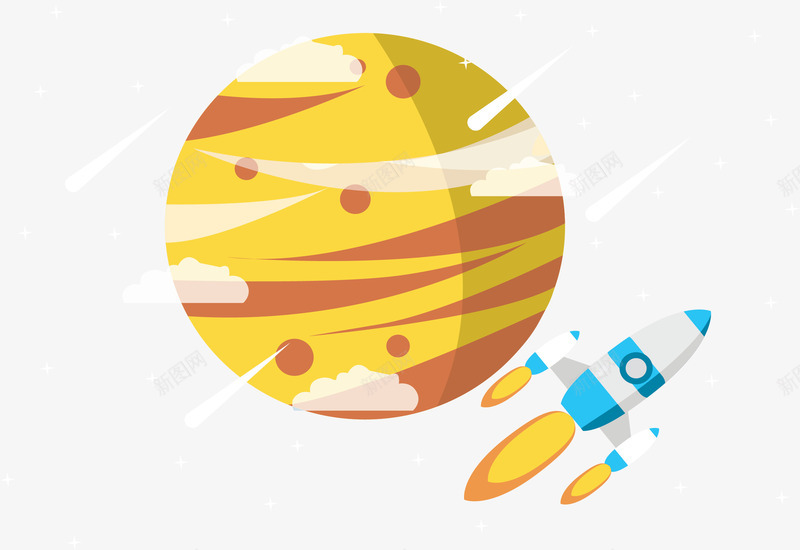 卫星火箭系统png免抠素材_新图网 https://ixintu.com 卫星系统 火箭 矢量素材 航空航天 银河系