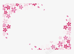 粉红美丽花瓣花纹矢量图素材