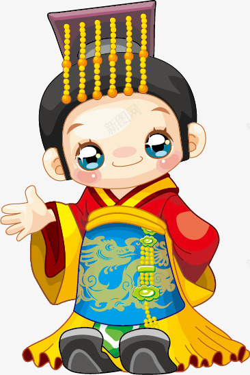 皇帝卡通形象png免抠素材_新图网 https://ixintu.com 卡通 帝王 插图 皇帝