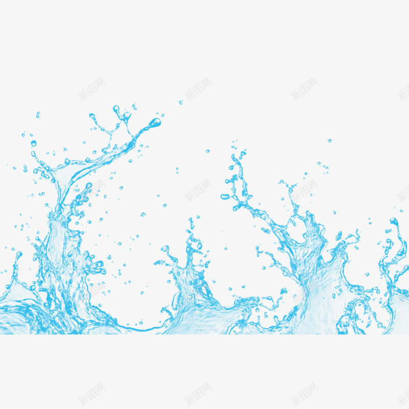 水波飞溅psd免抠素材_新图网 https://ixintu.com 喷溅 水元素 水波 水珠 泼洒 飞溅