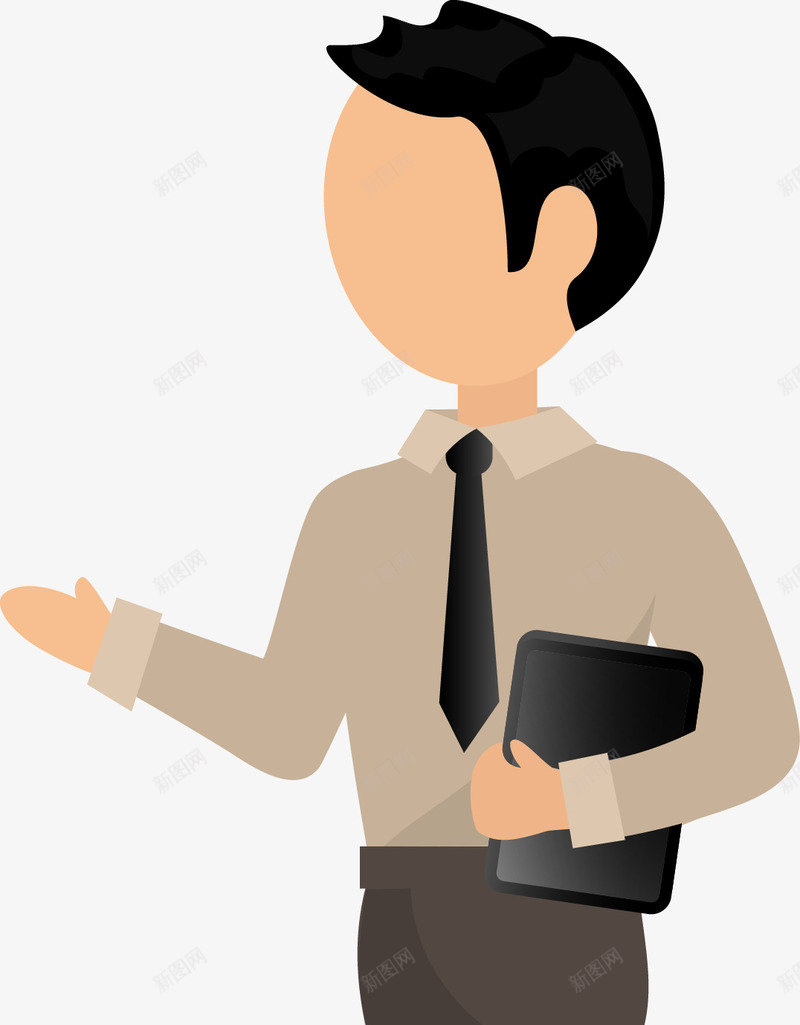 卡通职场商务男士矢量图eps免抠素材_新图网 https://ixintu.com 商务 新员工 男士 白领 职员 矢量图