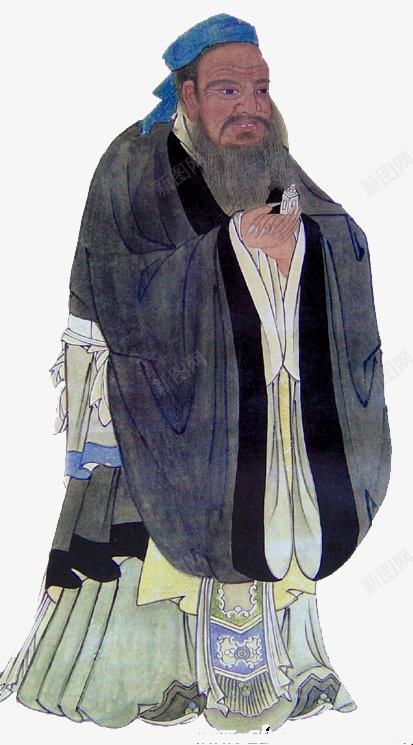 孔子png免抠素材_新图网 https://ixintu.com 中国 古人 古典 名人 圣人 孔子 尊贤 文人