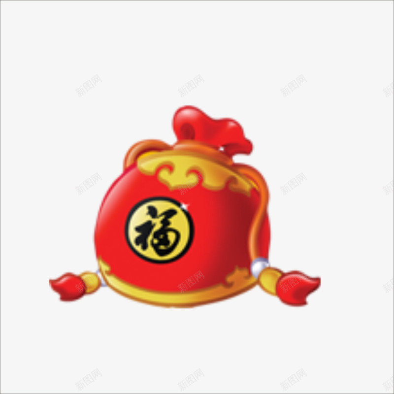 福字钱袋png免抠素材_新图网 https://ixintu.com 喜庆 喜庆钱袋 钱包 钱袋