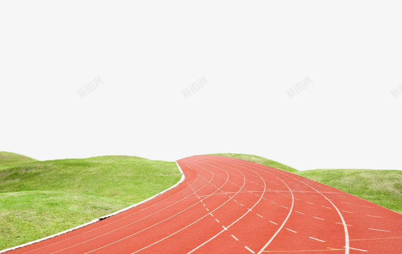手绘红色草地跑道png免抠素材_新图网 https://ixintu.com 卡通手绘 地面 山丘 手绘跑道 比赛专用 红色跑道 草地 赛道 跑道 过道