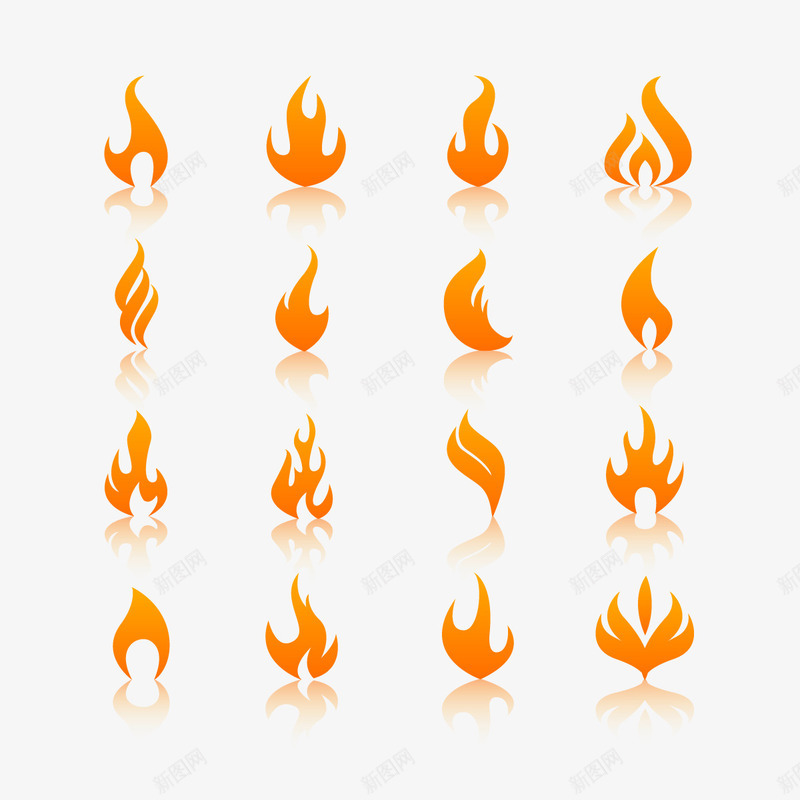 火焰LOGO图标png_新图网 https://ixintu.com 合集 橙色 火焰喷射 焰火 燃烧