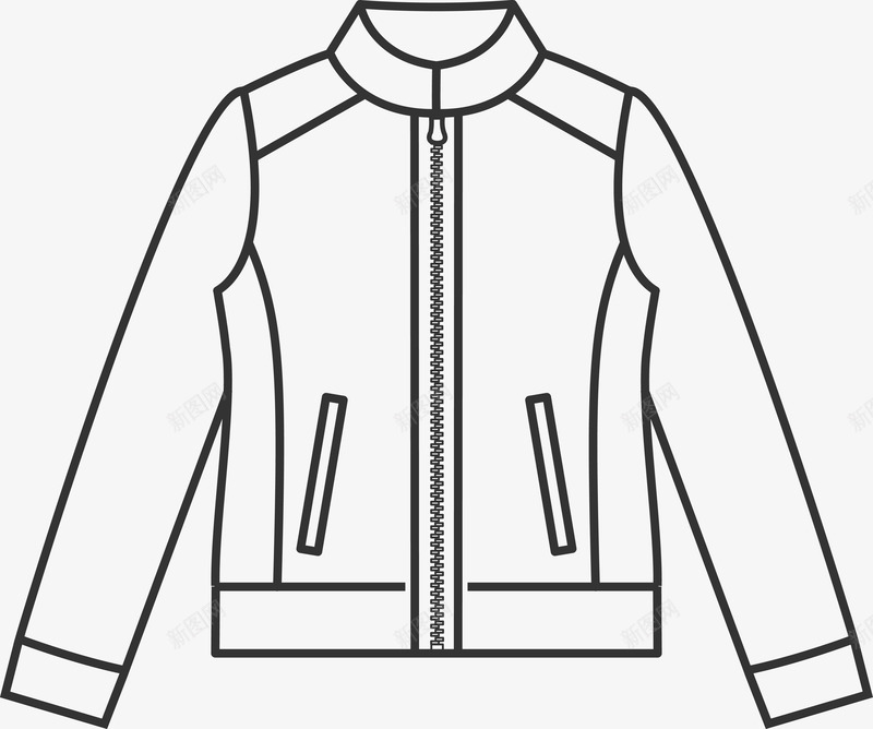 卡通拉链外套图标png_新图网 https://ixintu.com 上衣 图标 手绘衣服 服装 服装图标 矢量衣服图 简易衣服 衣服 衣服简笔 衣服线框图标