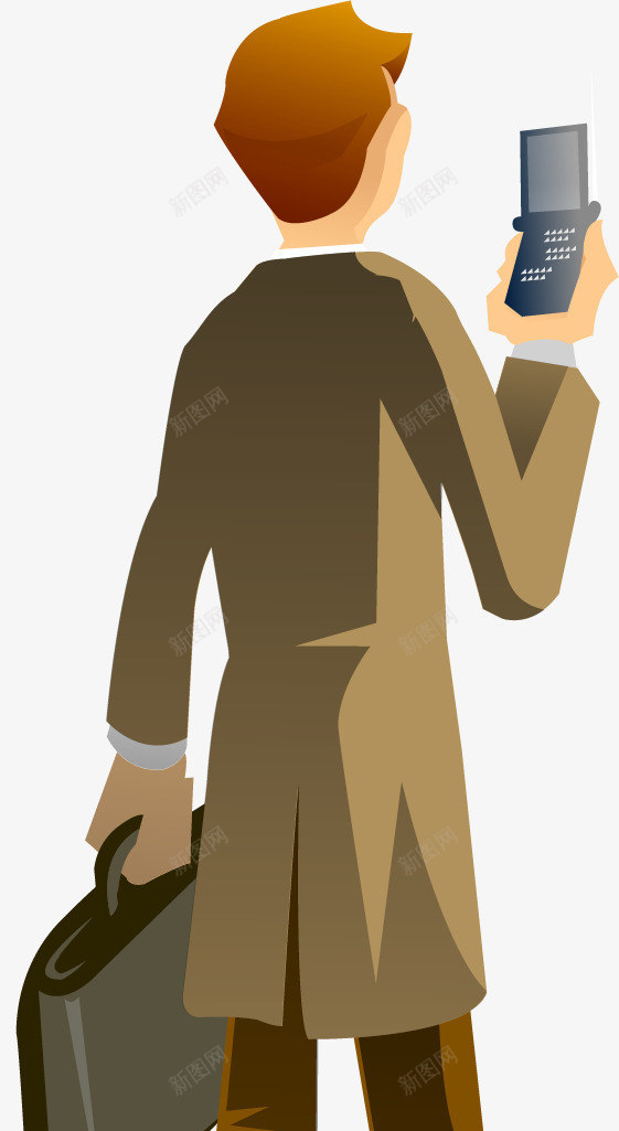 手绘男子背影png免抠素材_新图网 https://ixintu.com 手机 手绘 男子背影