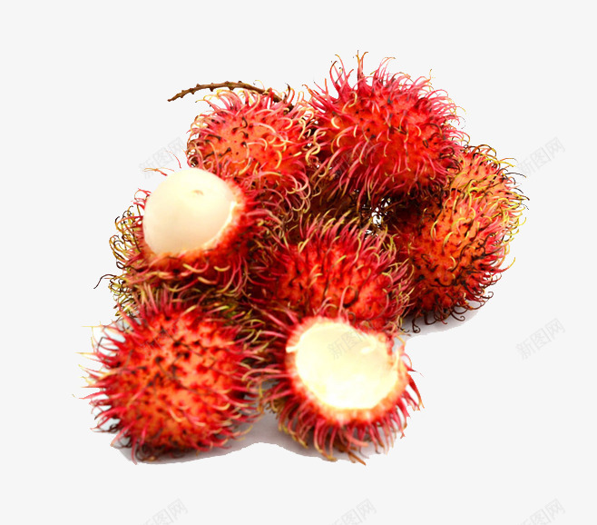 红色红毛丹png免抠素材_新图网 https://ixintu.com 毛荔枝 水果 红毛丹 红色 食物