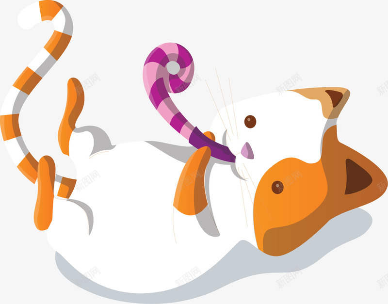 可爱躺着玩耍的猫矢量图ai免抠素材_新图网 https://ixintu.com 可爱的猫 宠物猫 开心的猫 玩耍的猫 矢量png 躺着玩耍 矢量图