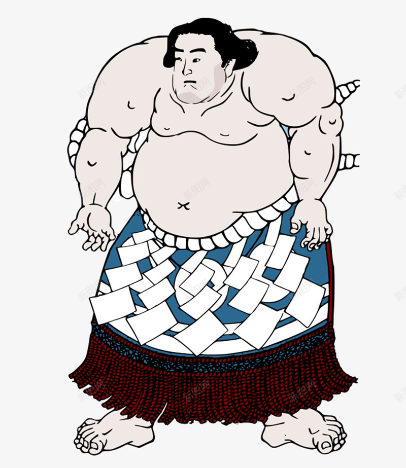 日本相扑士png免抠素材_新图网 https://ixintu.com 力量 勇士 搏击 相扑