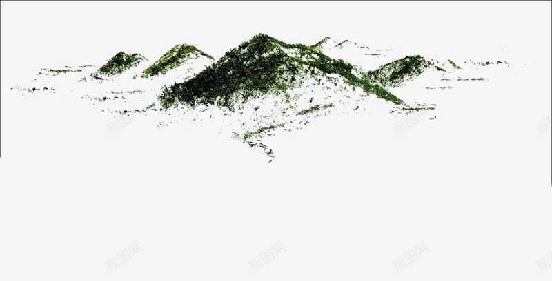 摆拍茶叶psd免抠素材_新图网 https://ixintu.com 中国风 碎茶 绿茶 茶山 茶雾
