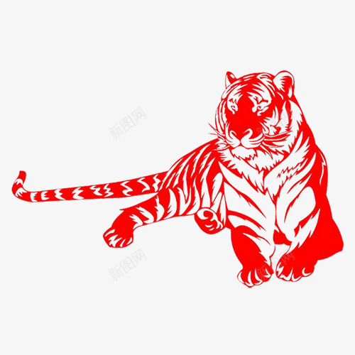 剪纸老虎png免抠素材_新图网 https://ixintu.com 中国传统 剪纸 剪纸老虎图片 剪纸老虎材库 剪纸老虎矢量 剪纸老虎矢量图 剪纸老虎矢量素材 红色 老虎 老虎图腾 老虎窗花免抠