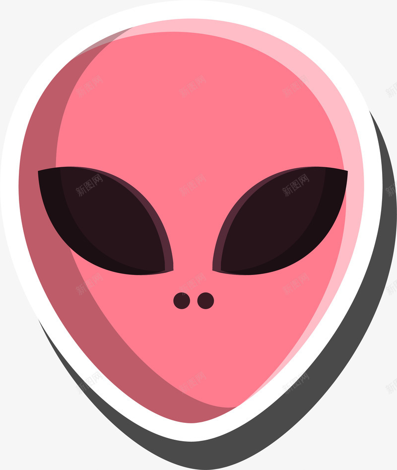 红色外星人png免抠素材_新图网 https://ixintu.com 儿童 外星人 手绘涂鸦 矢量图案 红色 贴纸