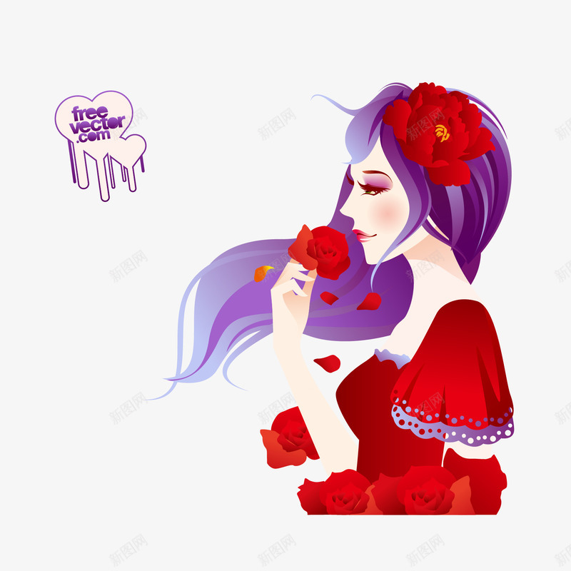 有内涵的美女png免抠素材_新图网 https://ixintu.com 嗅花 婚庆公司 摘花瓣 新娘 秀发 美容养颜