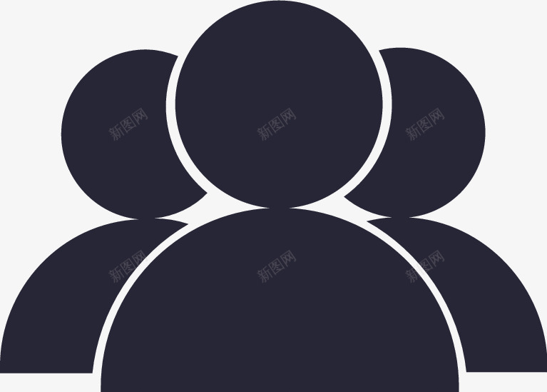 手绘卡通黑色商务小人图标png_新图网 https://ixintu.com 卡通 商务 小人 黑色