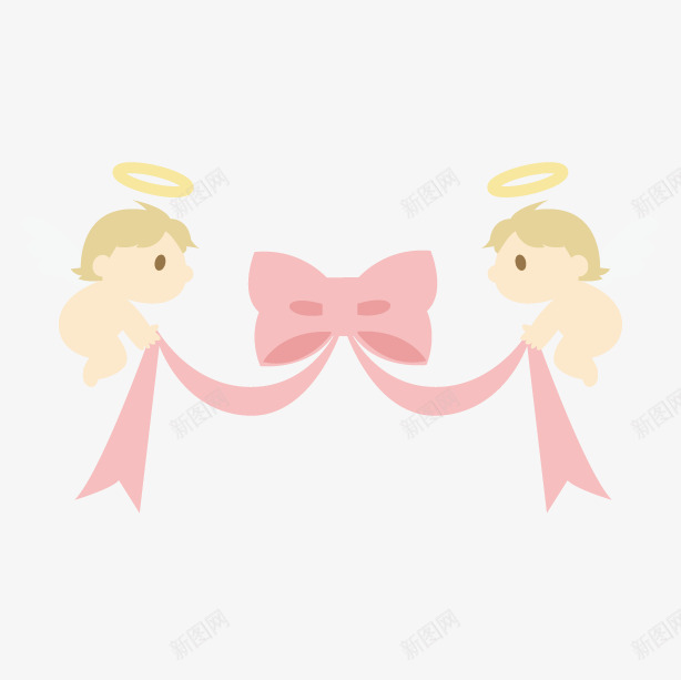 婚庆天使png免抠素材_新图网 https://ixintu.com 卡通 天使 婚礼剪影 小人 手绘婚庆图片 结婚 结婚剪影 结婚素描