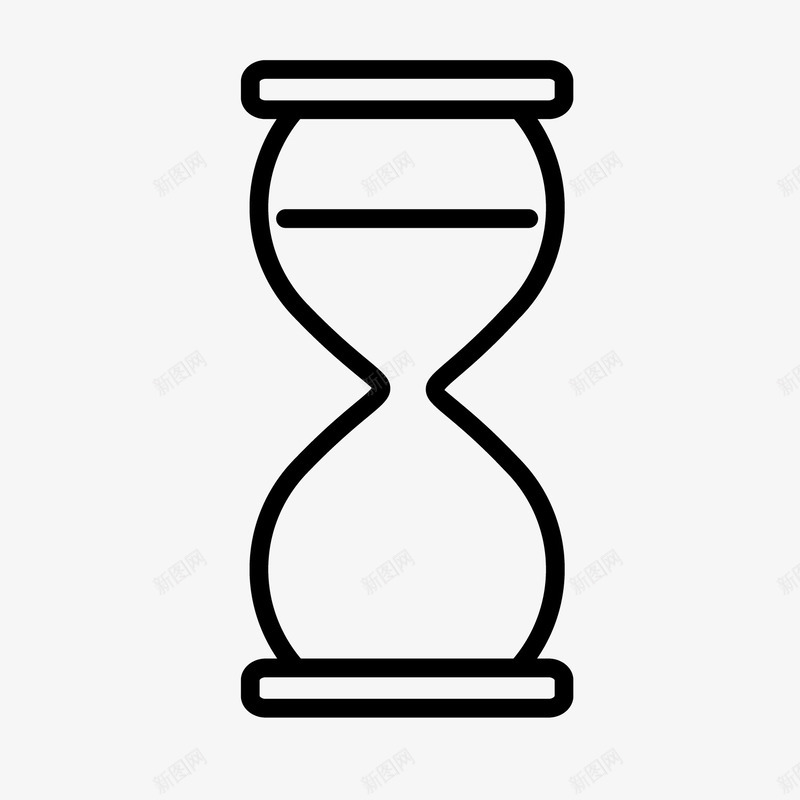 沙漏图标png_新图网 https://ixintu.com 倒计时 图标 教育 时间 沙漏 矢量ai 金融 黑色