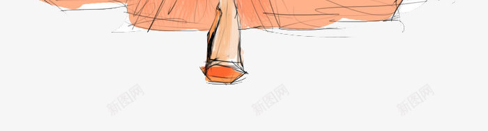 高端女式晚礼服插画png免抠素材_新图网 https://ixintu.com 唯美礼服画稿 手绘时装设计图 装设计稿