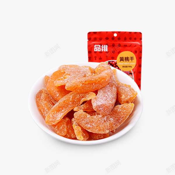 晶莹黄桃干png免抠素材_新图网 https://ixintu.com 包装 小吃 干货 年货 橙色 水果 红色 美味 零食