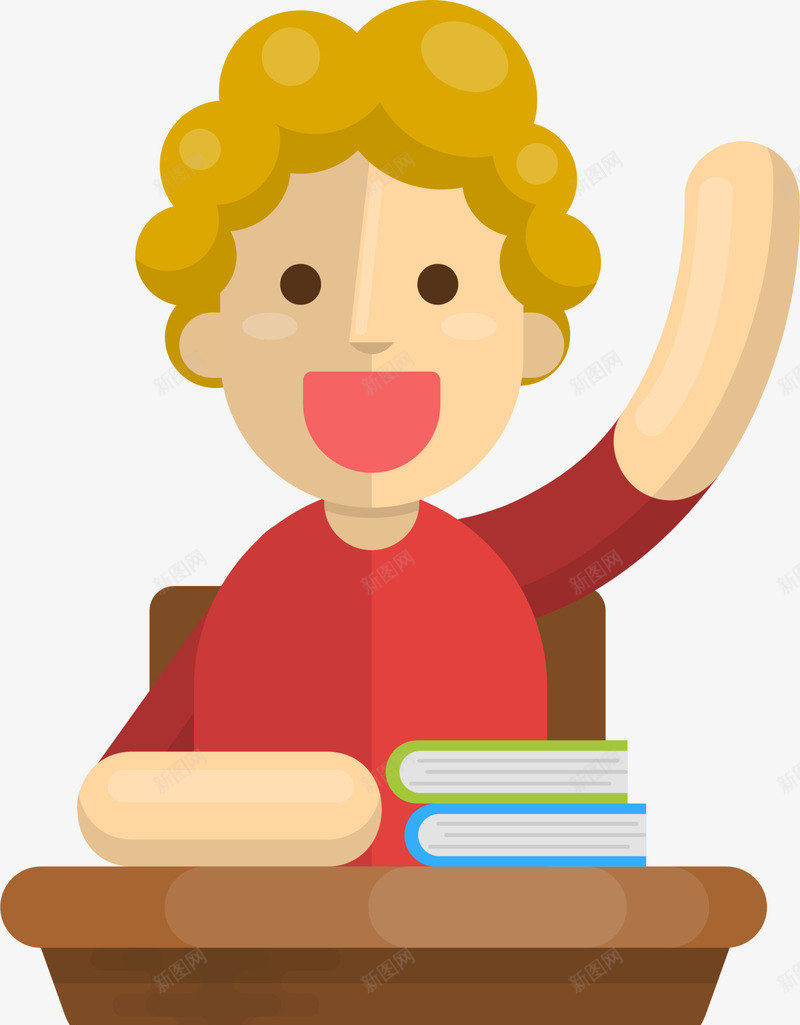 开学季上课举手的小男孩png免抠素材_新图网 https://ixintu.com 上课举手 举手发问图案 举手提问 可爱小男孩 学习 小男孩举手 开学季 开心
