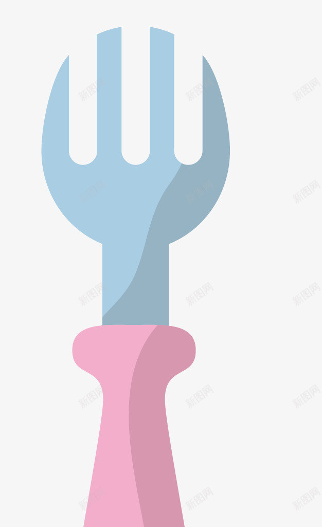 铁制品的叉子矢量图ai免抠素材_新图网 https://ixintu.com 卡通 叉子 实用 用餐 蓝色 铁制品 矢量图
