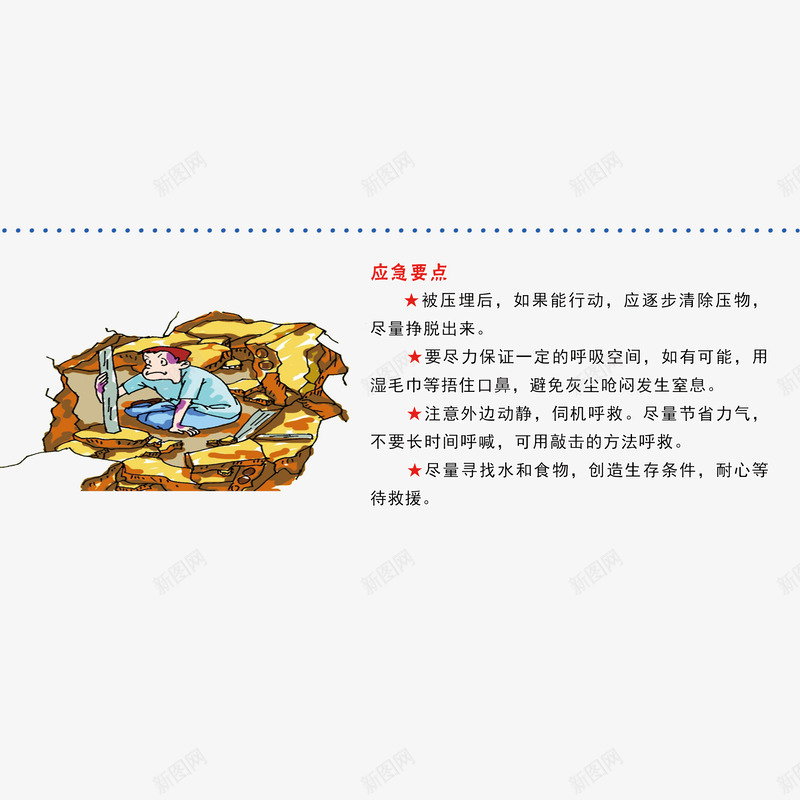 地震安全应急要点png免抠素材_新图网 https://ixintu.com 切断电源 地震危险 地震安全 室内逃生 应急 打电话 救护人员 火灾