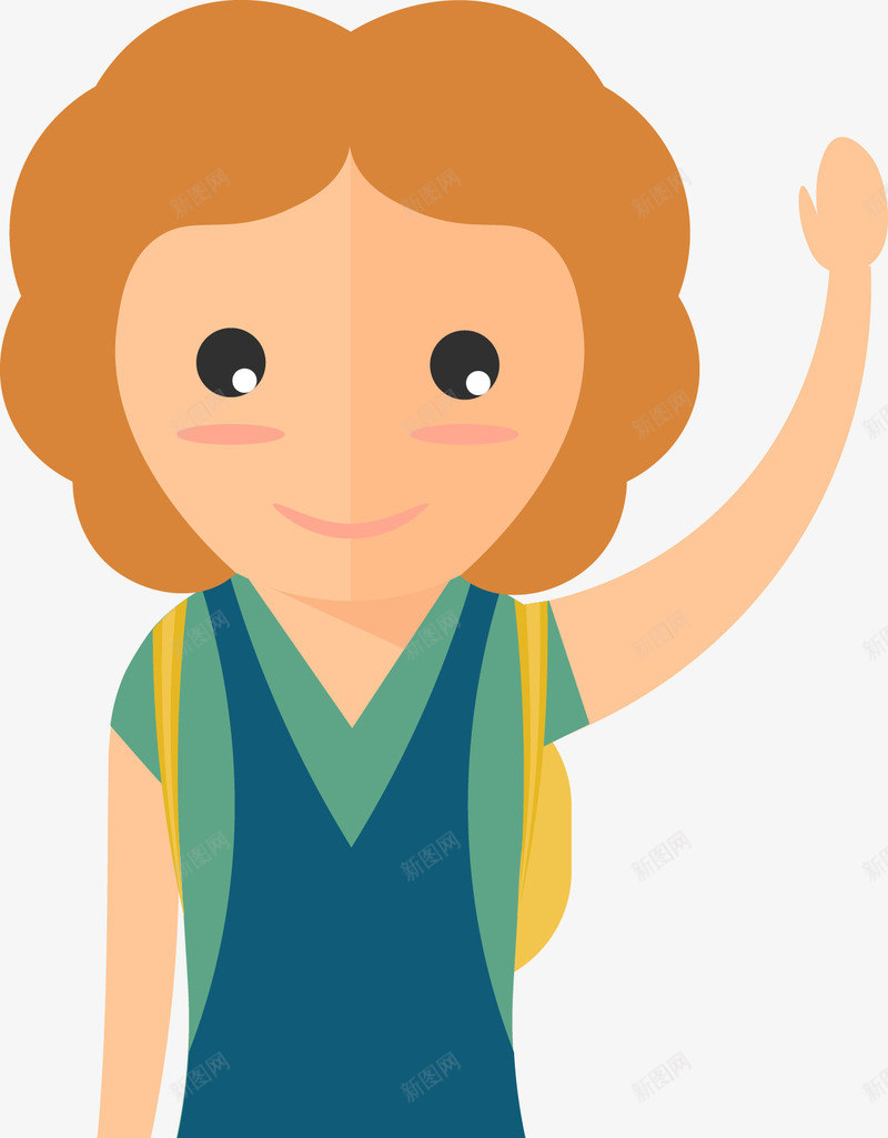 卡通扁平化女孩图png免抠素材_新图网 https://ixintu.com 中学生 人物 卡通人物图 卡通图 卡通高中生 学生 学生图 矢量人物 矢量学生 矢量高中生 高中生