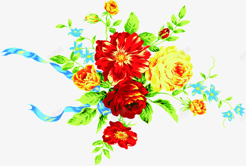 涂鸦油画植物花朵效果png免抠素材_新图网 https://ixintu.com 效果 植物 油画 涂鸦 花朵