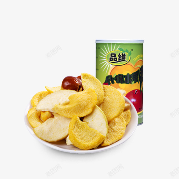 小碟苹果芒果灌装脆片png免抠素材_新图网 https://ixintu.com 小吃 干货 年货 红色 绿色 美味 零食 黄色
